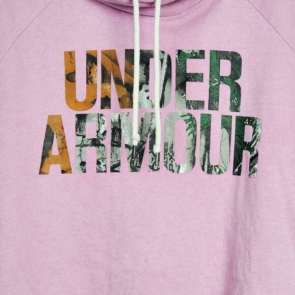 Under Armour UA Favorite Fleece Camo Logo XL Icelandic Rose Light Heather - Picture 4 of 9